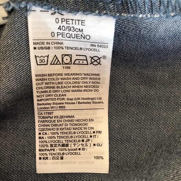 Banana Republic Chambray Trench Dress Petite 0 - Picture 5 of 6